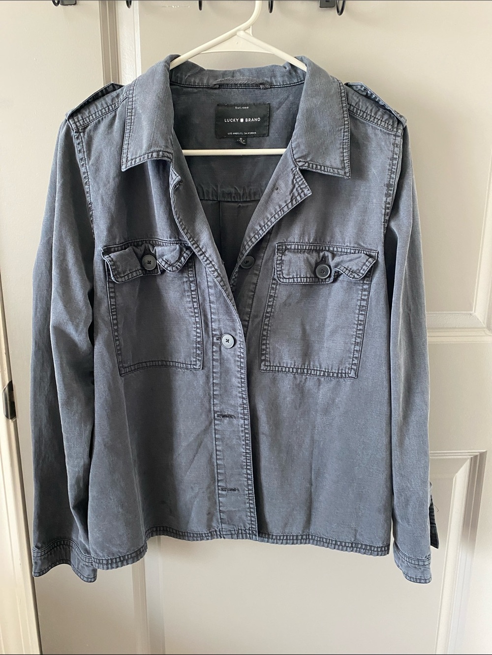 Lucky Brand Women's Faded Black Utility Jacket